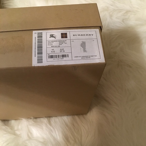 Burberry peep toe ankle bootie size 37.5 - Picture 7 of 8